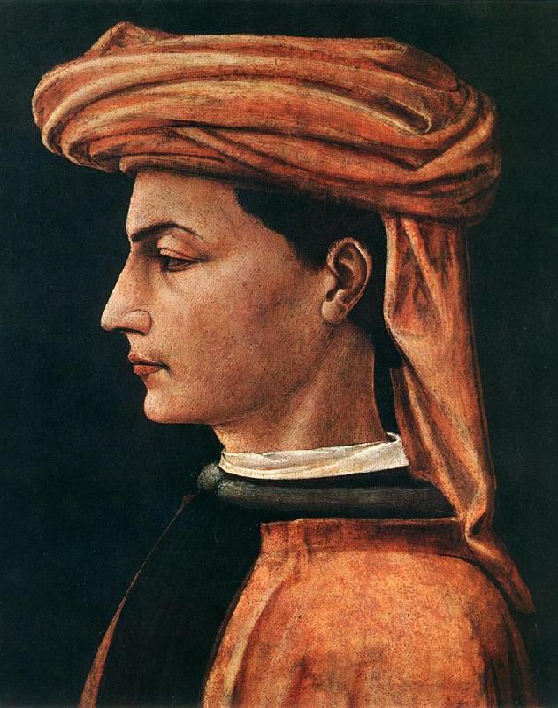 UCCELLO, Paolo Portrait of a Young Man wt France oil painting art